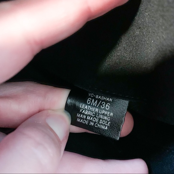 NWOT Vince Camuto Bashan Black Suede Leather Gold Studded Over-the-Knee Boots 6 - Picture 7 of 8